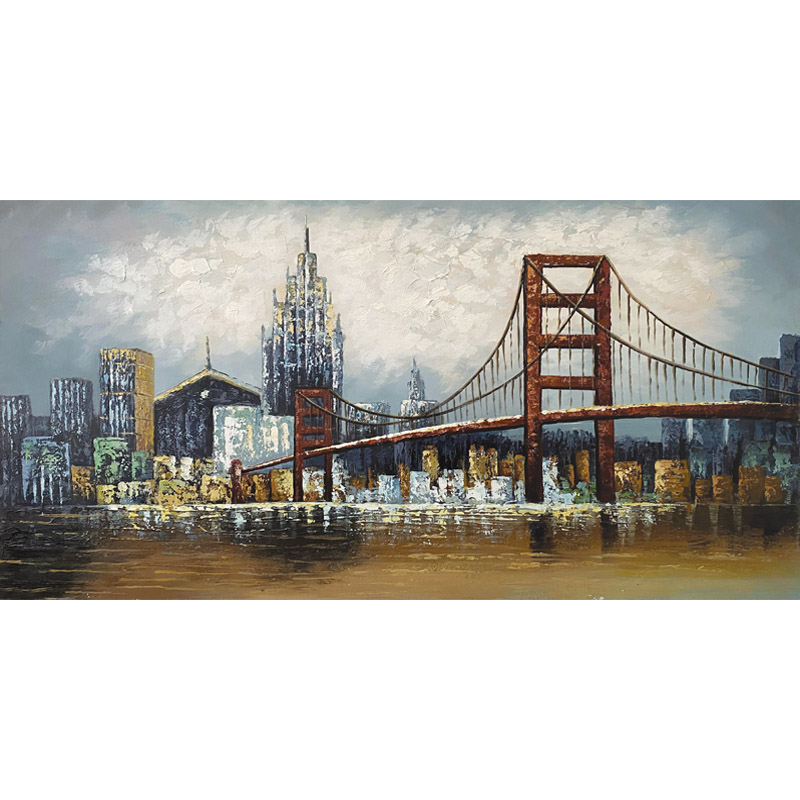 ΠΙΝΑΚΑΣ ΣΕ ΚΑΜΒΑ ΓΕΦΥΡΑ GOLDEN GATE - 120x60cm 8/KIB